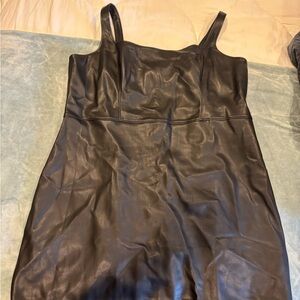 Leather Black Dress